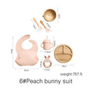 Kids Wooden Feeding Tableware Set