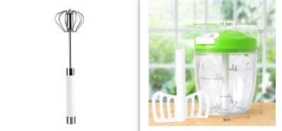 Semi-automatic Stainless Steel Egg Whisk
