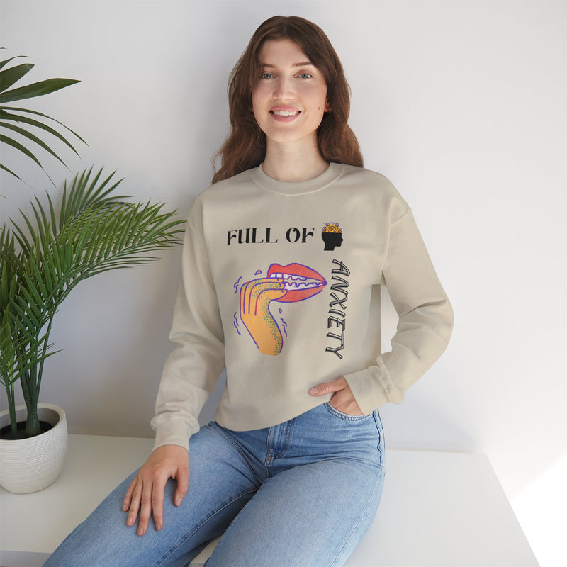 Full Of Anxiety Unisex Heavy Blend™ Crewneck Sweatshirt