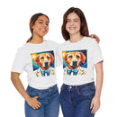 White Dog Unisex Jersey Short Sleeve Tee
