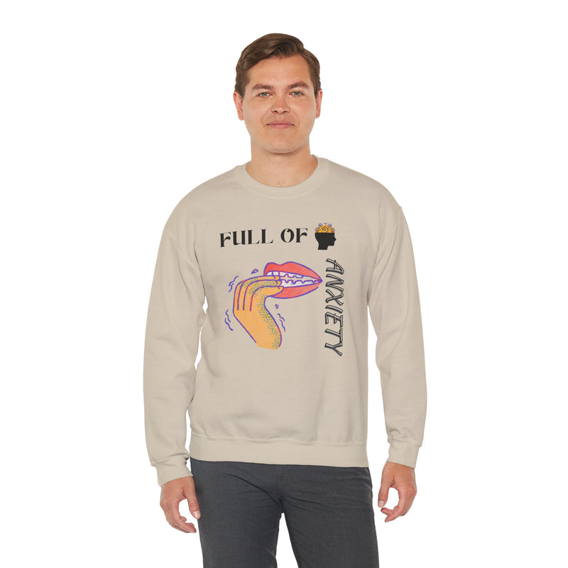 Full Of Anxiety Unisex Heavy Blend™ Crewneck Sweatshirt