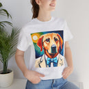 White Dog Unisex Jersey Short Sleeve Tee