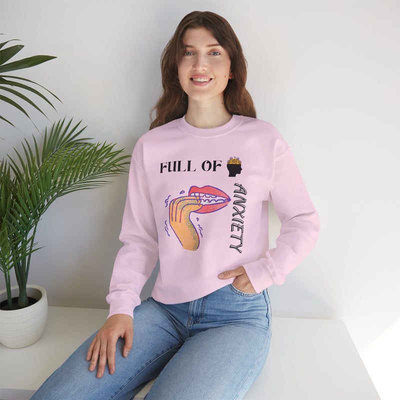 Full Of Anxiety Unisex Heavy Blend™ Crewneck Sweatshirt