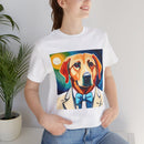 White Dog Unisex Jersey Short Sleeve Tee