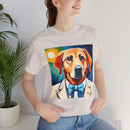 White Dog Unisex Jersey Short Sleeve Tee