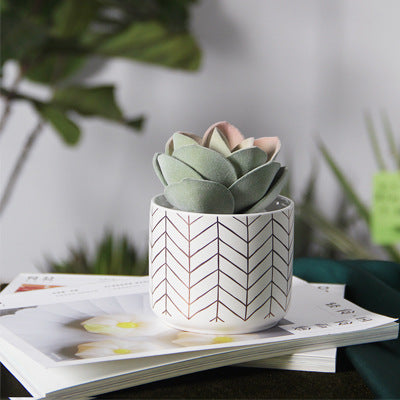 Modern Ceramic Green Planting Pot