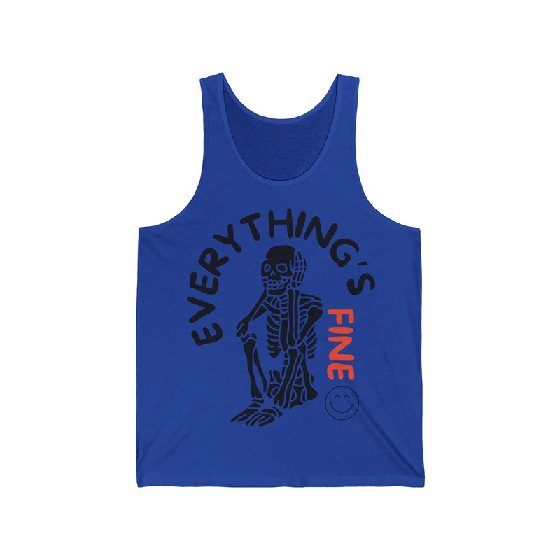 Everything's Fine Unisex Jersey Tank