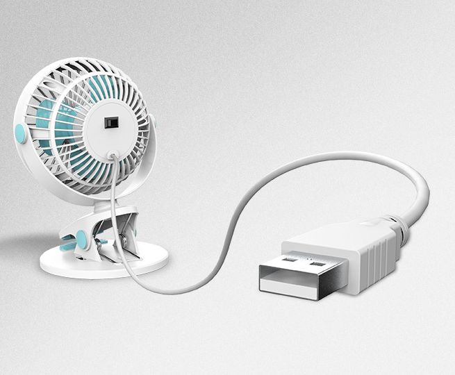 Portable Mini Clip-on USB Desktop Fan - Shopeez