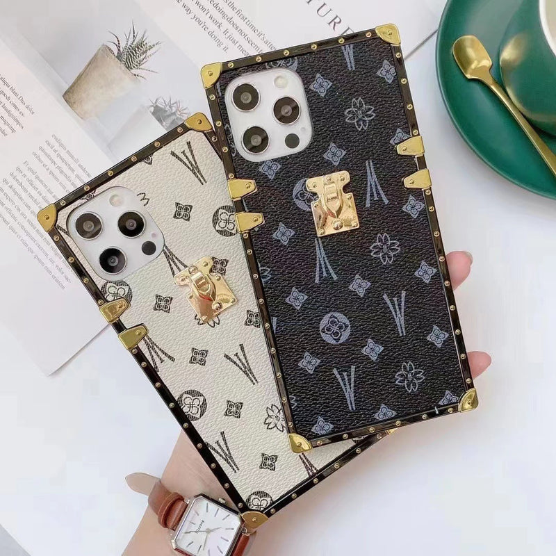 Back Cover Square Leather Phone Case - Shopeez