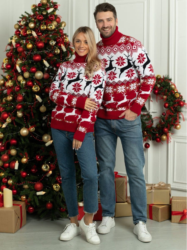 Christmas Couple Turtleneck Sweater