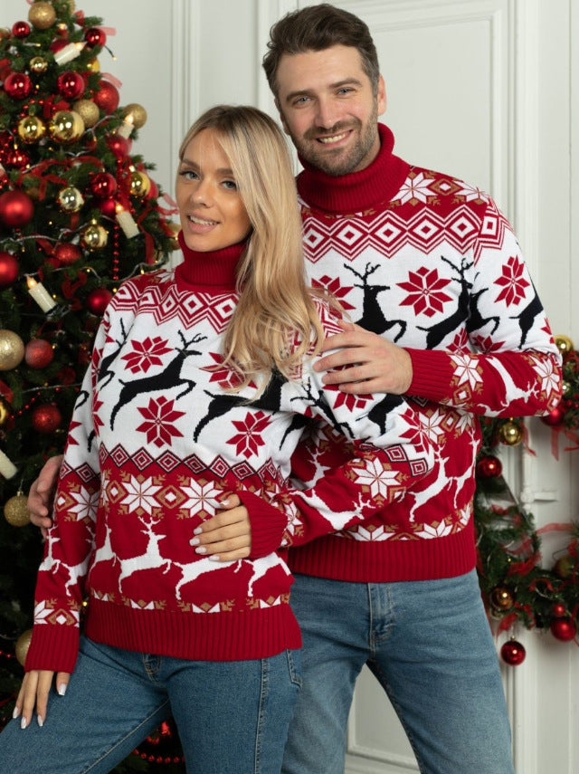 Christmas Couple Turtleneck Sweater