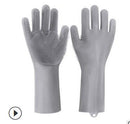 Silicone Cleaning Brush Scrubbing Gloves - Shopeez