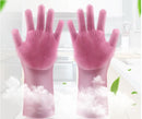 Silicone Cleaning Brush Scrubbing Gloves - Shopeez