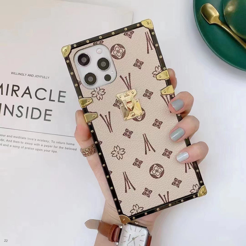 Back Cover Square Leather Phone Case - Shopeez