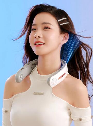 Sports Folding Leafless Hanging Neck Electric Fan - Shopeez
