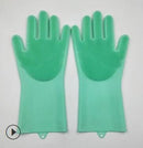 Silicone Cleaning Brush Scrubbing Gloves - Shopeez