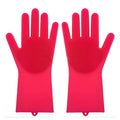 Silicone Cleaning Brush Scrubbing Gloves - Shopeez