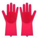 Silicone Cleaning Brush Scrubbing Gloves - Shopeez