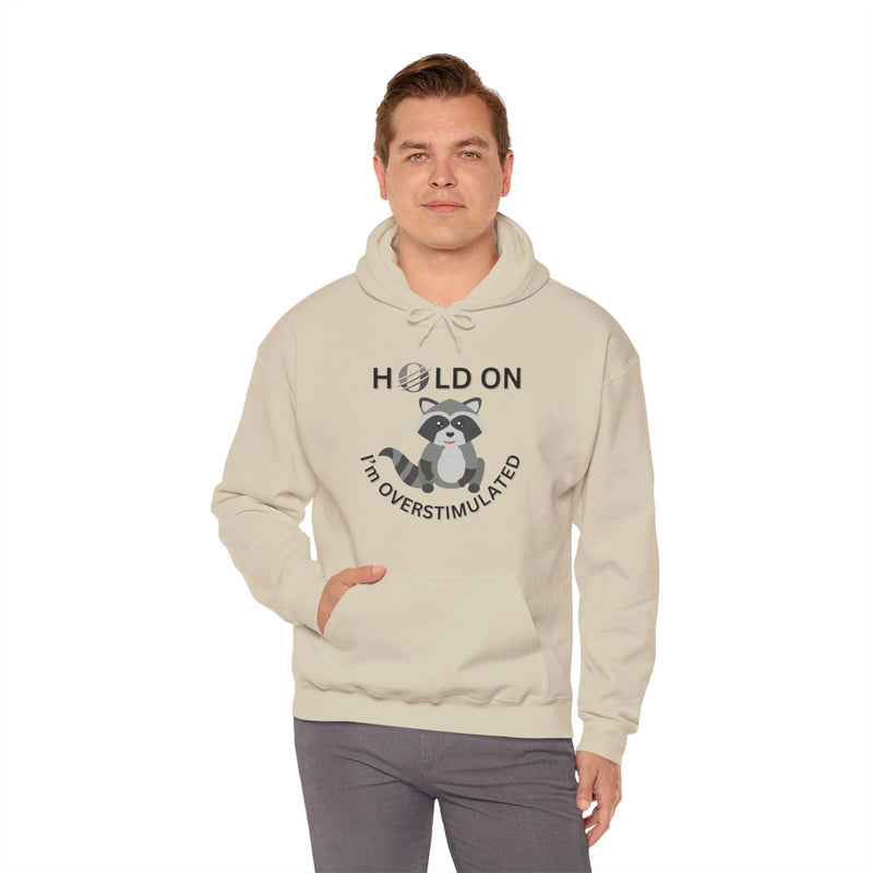 Hold On I'm Overstimulated Unisex Heavy Blend™ Hooded Sweatshirt