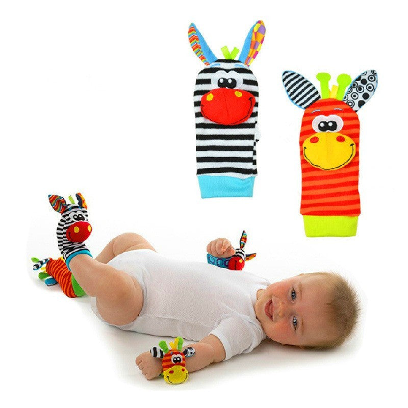 Baby Cartoon Bell Wrist Strap Socks