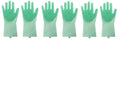 Silicone Cleaning Brush Scrubbing Gloves - Shopeez