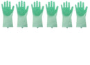 Silicone Cleaning Brush Scrubbing Gloves - Shopeez
