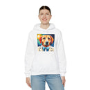 White Dog Unisex Heavy Blend™ Hooded Sweatshirt