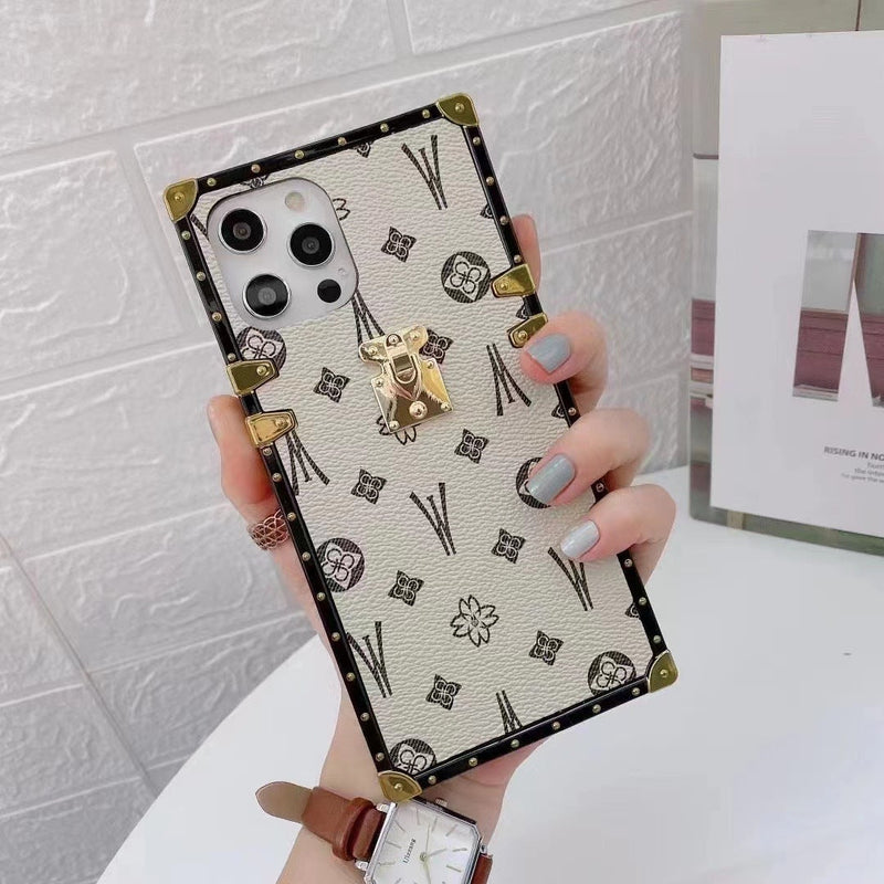 Back Cover Square Leather Phone Case - Shopeez