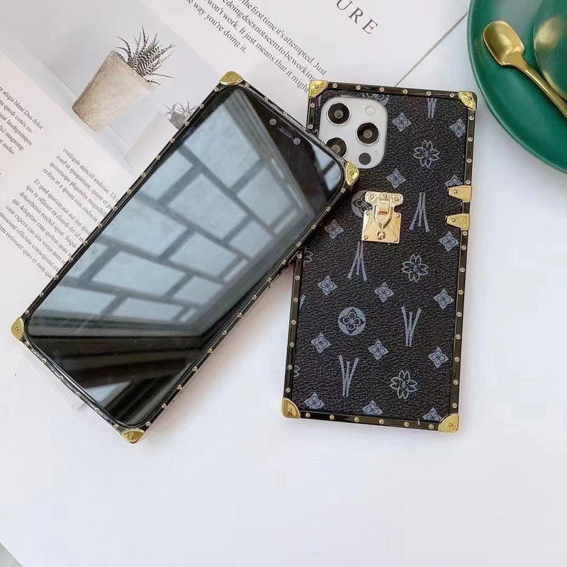 Back Cover Square Leather Phone Case - Shopeez