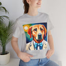 White Dog Unisex Jersey Short Sleeve Tee