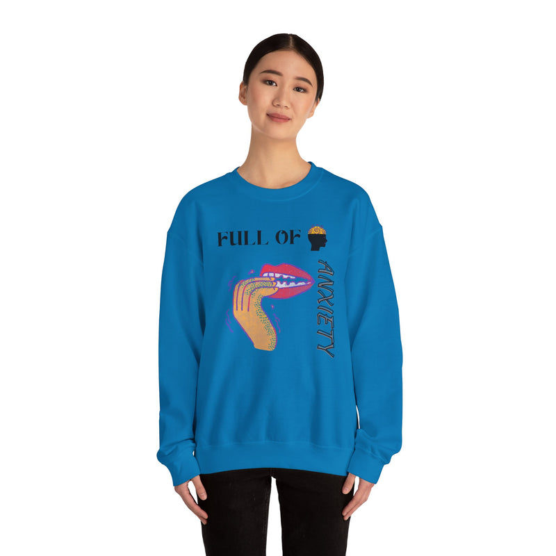 Full Of Anxiety Unisex Heavy Blend™ Crewneck Sweatshirt