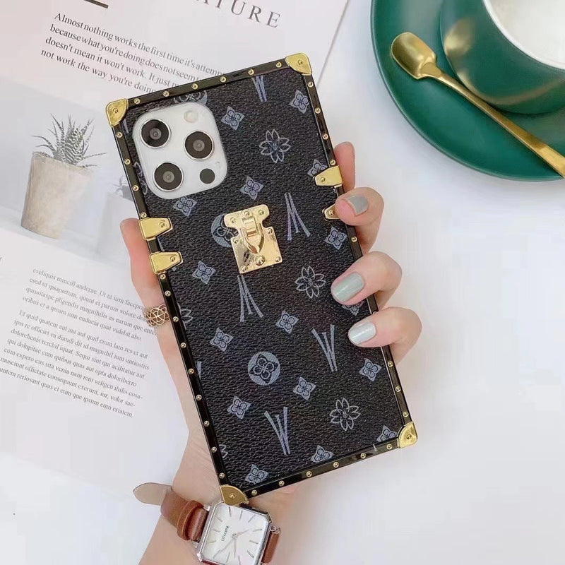 Back Cover Square Leather Phone Case - Shopeez