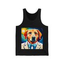 White Dog Unisex Jersey Tank