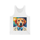 White Dog Unisex Jersey Tank