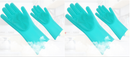 Silicone Cleaning Brush Scrubbing Gloves - Shopeez