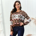 Christmas Round Neck Snowflake Sweater