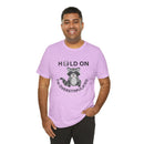Hold on I'm Overstimulated Unisex Jersey Short Sleeve Tee