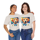 White Dog Unisex Jersey Short Sleeve Tee