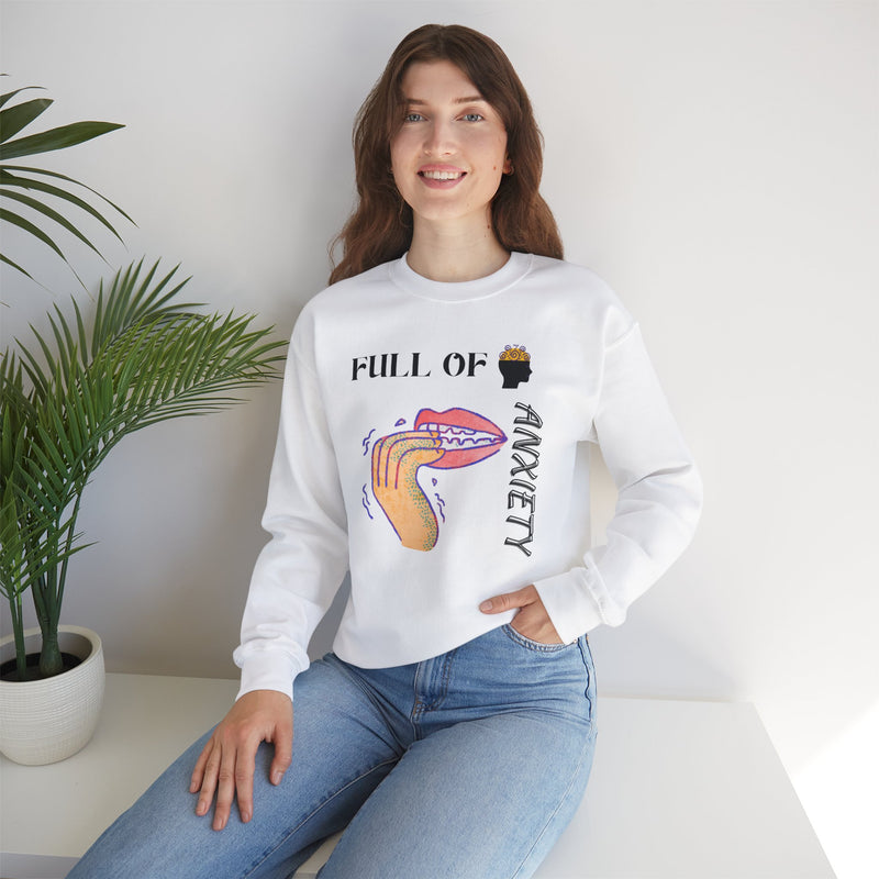 Full Of Anxiety Unisex Heavy Blend™ Crewneck Sweatshirt