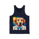 White Dog Unisex Jersey Tank
