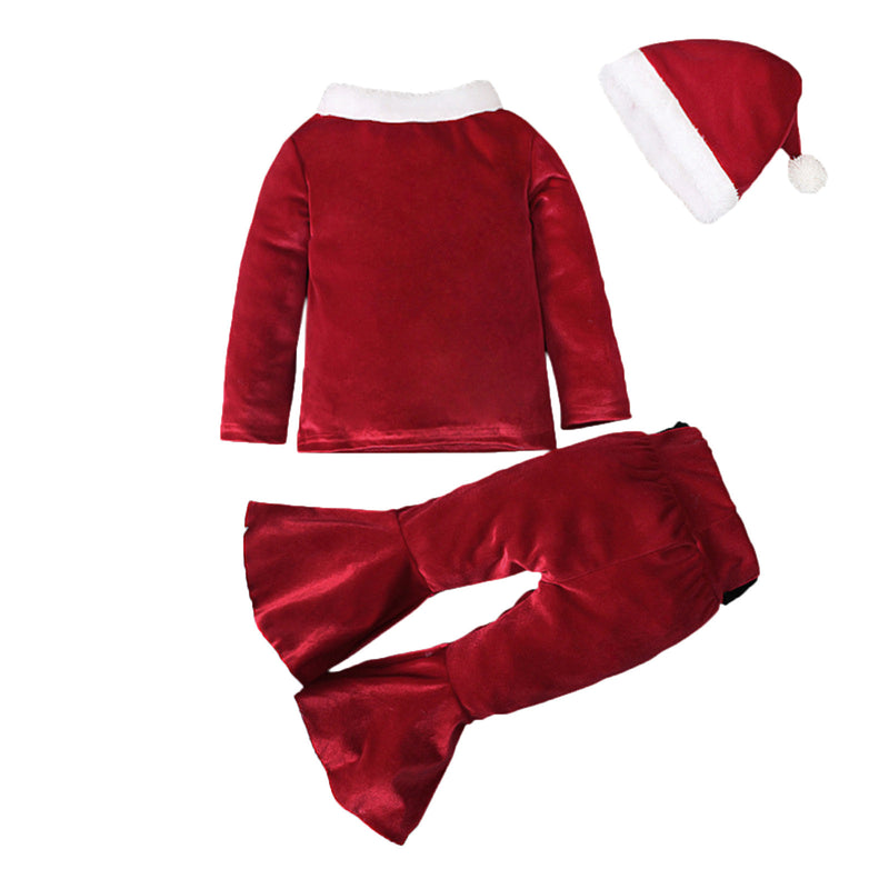 Winter Christmas Three-piece girl Clothing