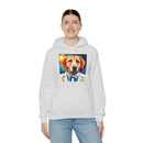 White Dog Unisex Heavy Blend™ Hooded Sweatshirt