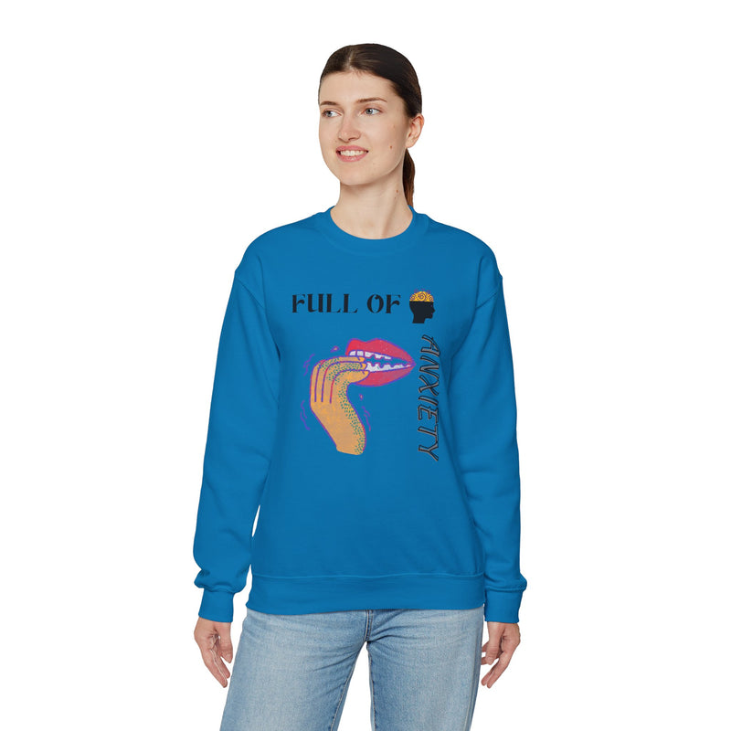 Full Of Anxiety Unisex Heavy Blend™ Crewneck Sweatshirt