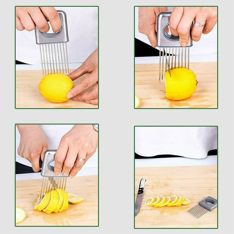 Onion Holder Slicer Vegetable Kitchen Gadget - Shopeez