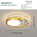 Luxury Simple Atmospheric Suction Fan Lamp