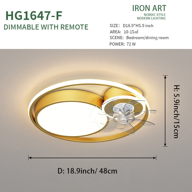 Luxury Simple Atmospheric Suction Fan Lamp