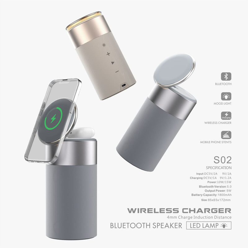 Portable 3 In 1 Multi-Function Wireless Charger - Shopeez