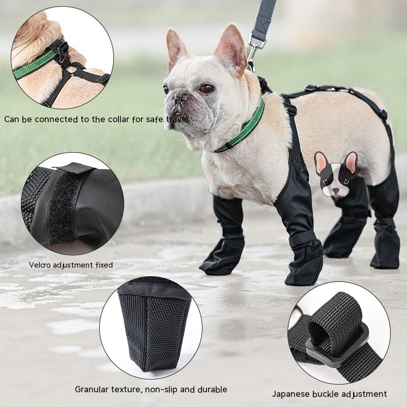 Waterproof Dog Shoes Adjustable Dog Boots Pet Breathbale Shoes For Outdoor Walking