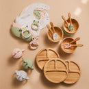 Kids Wooden Feeding Tableware Set