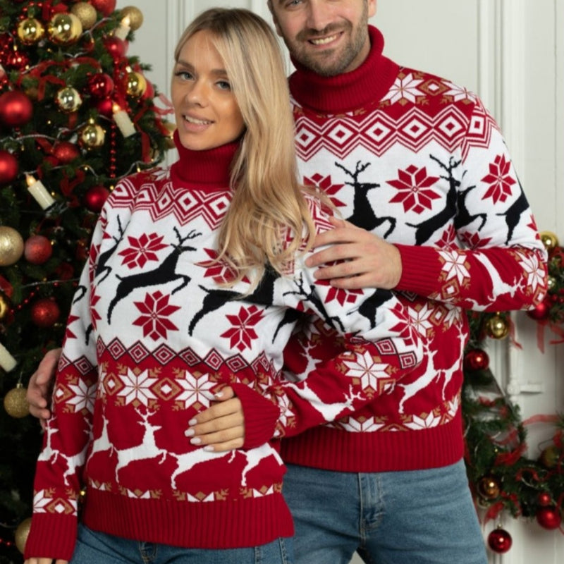 Christmas Couple Turtleneck Sweater